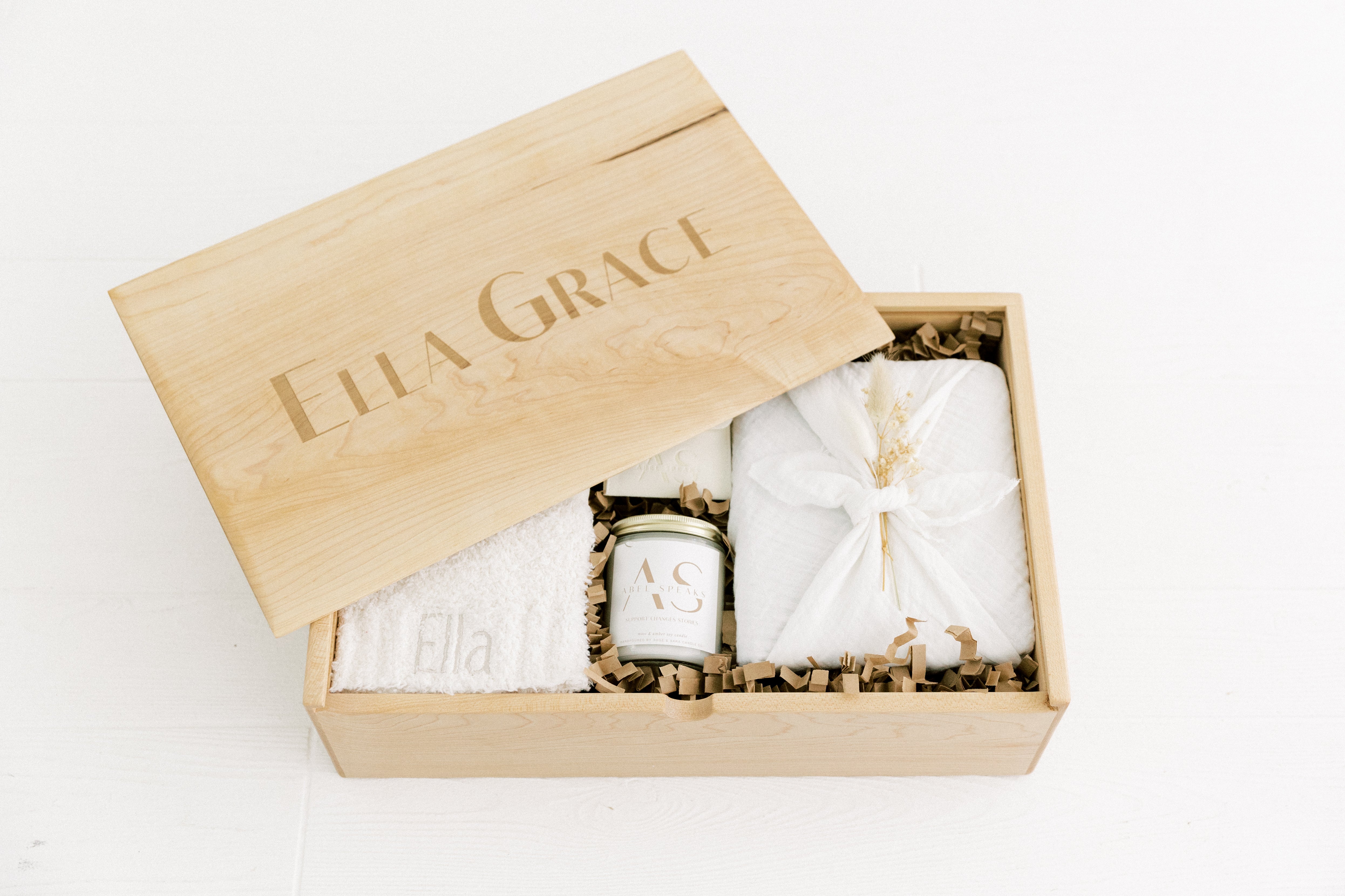 Engraved Handmade Maple Keepsake Box (Resources & Gifts Included)