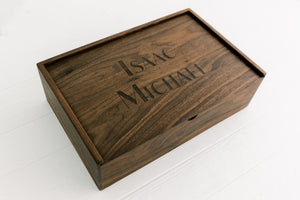 Engraved Handmade Walnut Keepsake Box (Empty Box)
