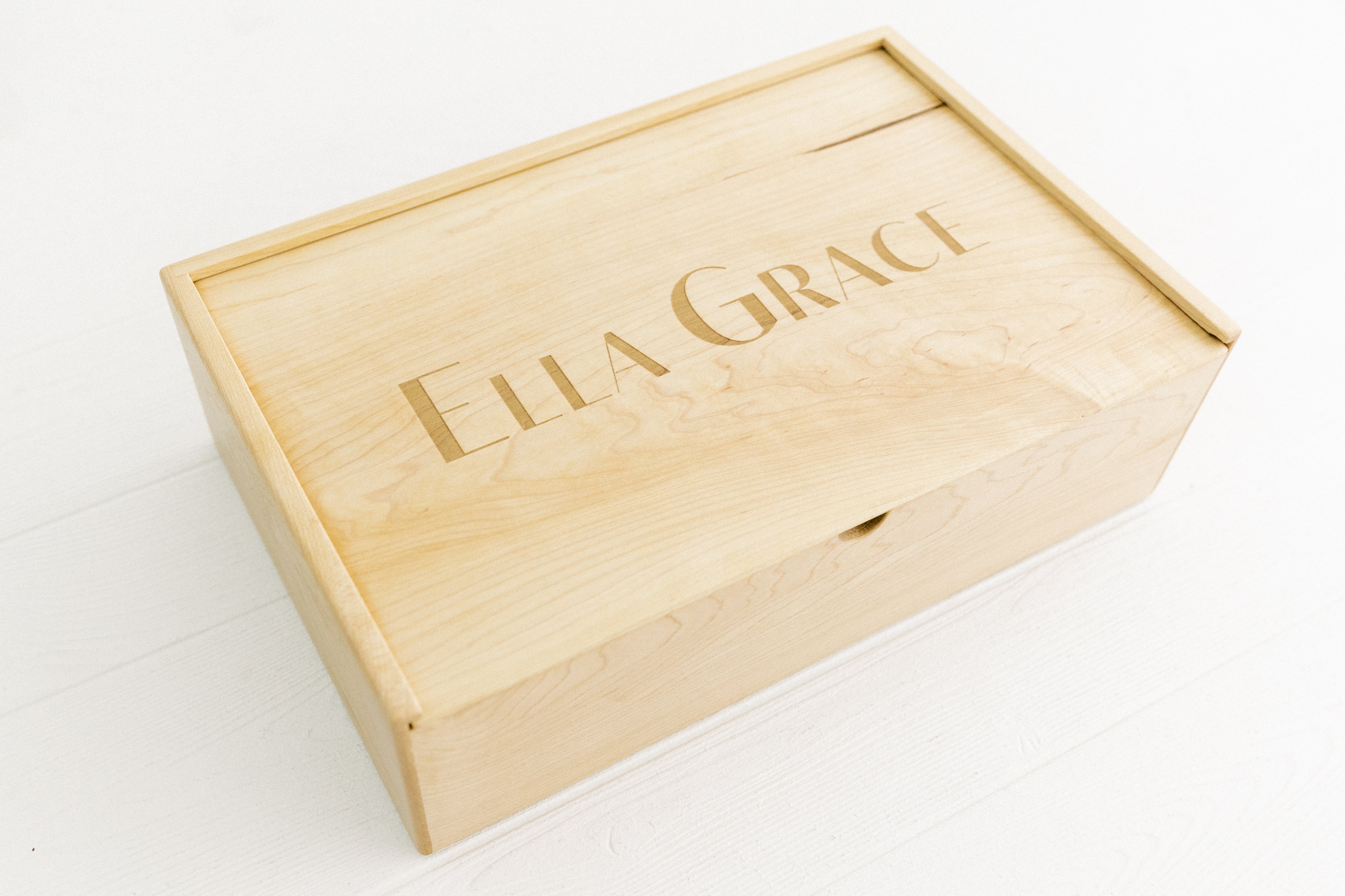 Engraved Handmade Maple Keepsake Box (Empty Box)