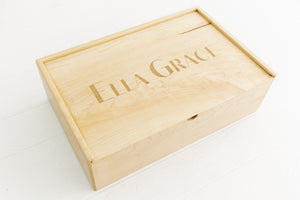Engraved Handmade Maple Keepsake Box (Empty Box)