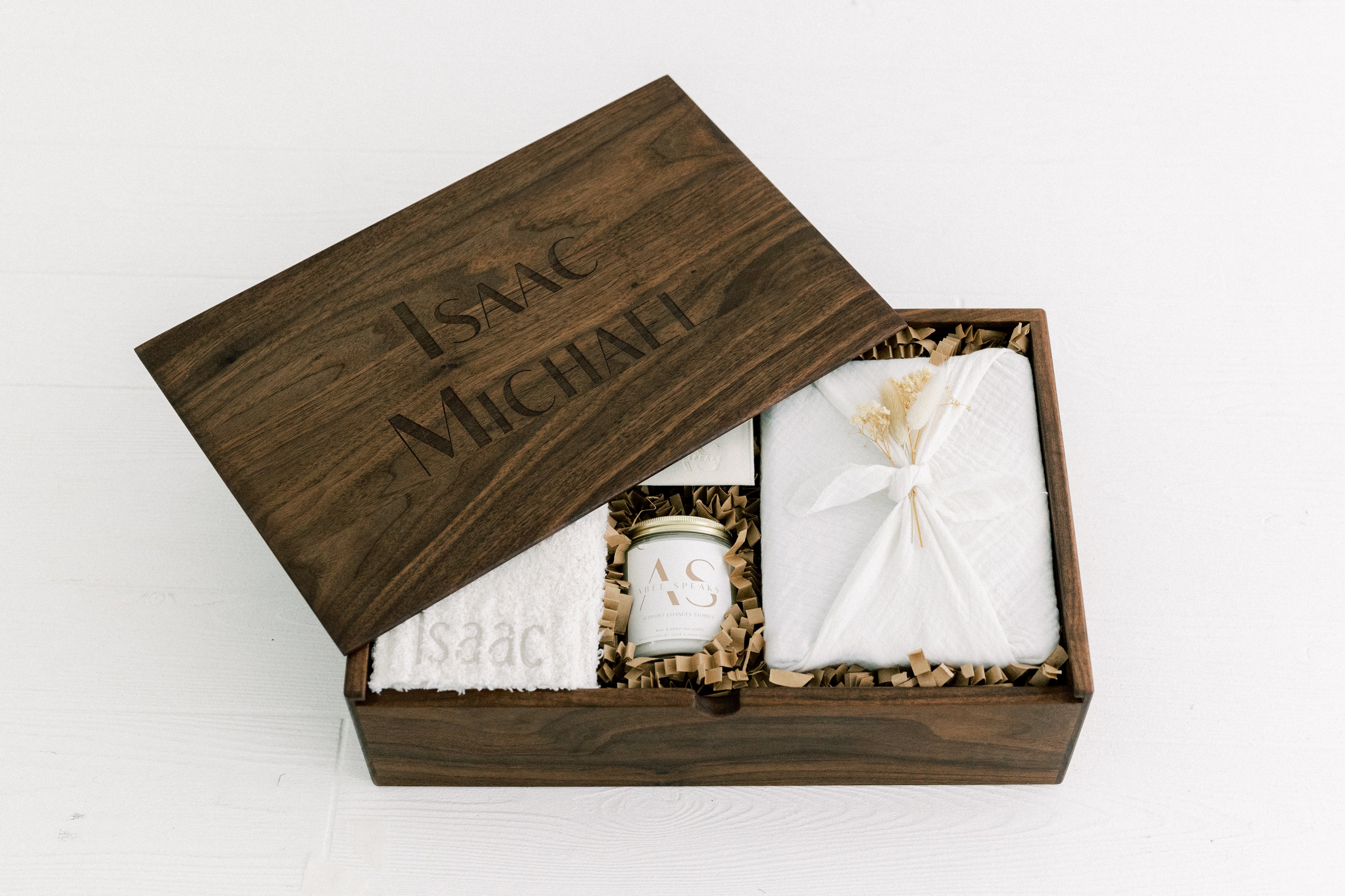 Engraved Handmade Walnut Keepsake Box (Resources & Gifts Included)